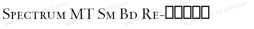 Spectrum MT Sm Bd Re字体转换
